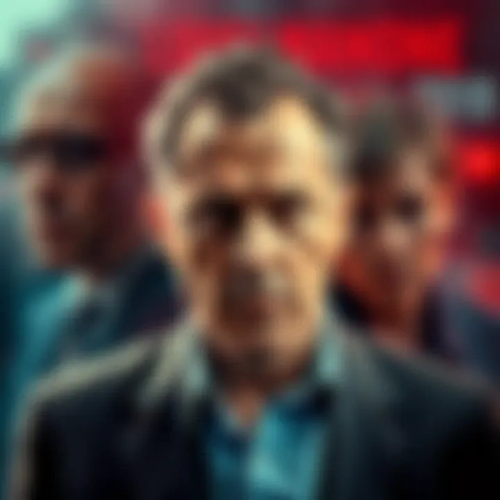 Luigi Mangione in a Controversial Pose Luigi Mangione appears concerned, surrounded by blurred images that hint at doubt and confusion, reflecting the controversy around him.