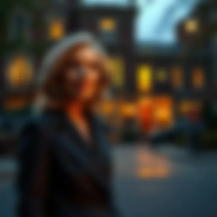 Lynn Rothschild standing in front of a Manhattan townhouse linked to Ghislaine Maxwell.