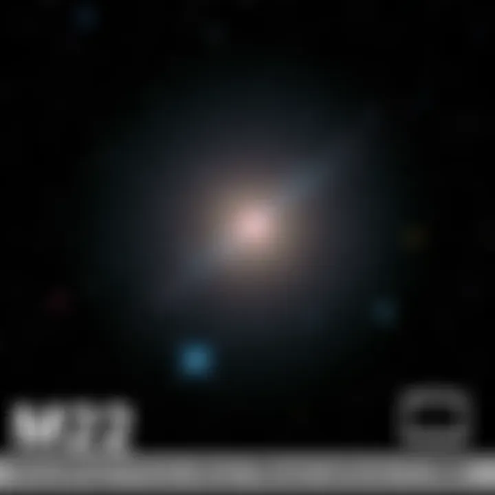 A view of the M22 globular star cluster filled with bright stars against a dark background.