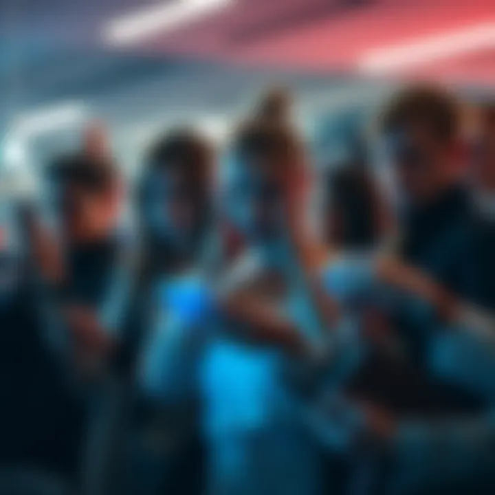 MAGA Influencers Silent on Epstein Files A group of people looking concerned while checking their phones, symbolizing the silence of MAGA influencers on the Epstein files release.