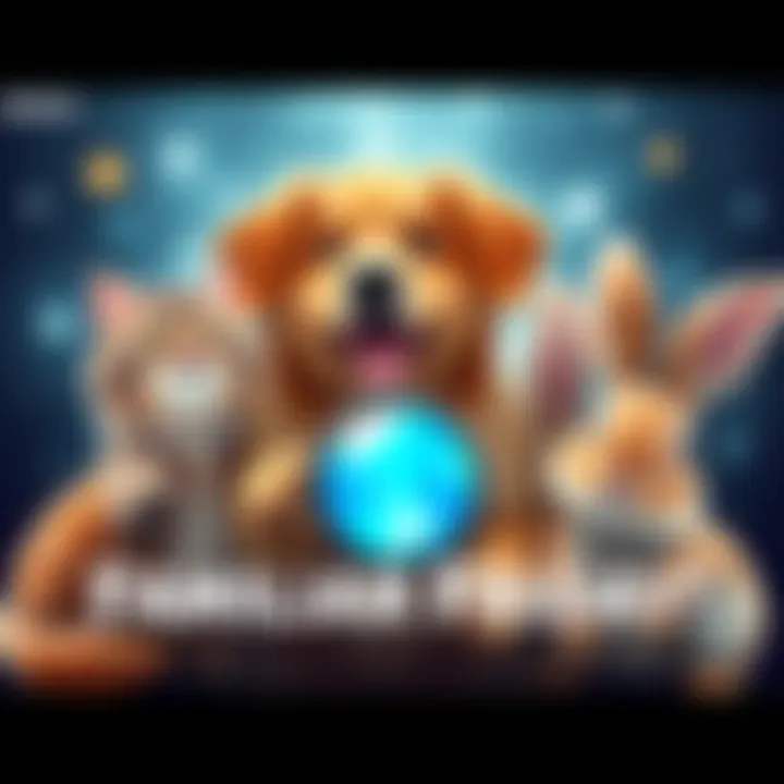 A collage of adorable furry animals, including a cat, dog, and rabbit, celebrating Familiar Friday with playful poses and joyful expressions.