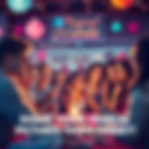 A group of people sharing pictures of their magical friends, showcasing the joy and connection they bring, surrounded by colorful decorations and happy expressions.