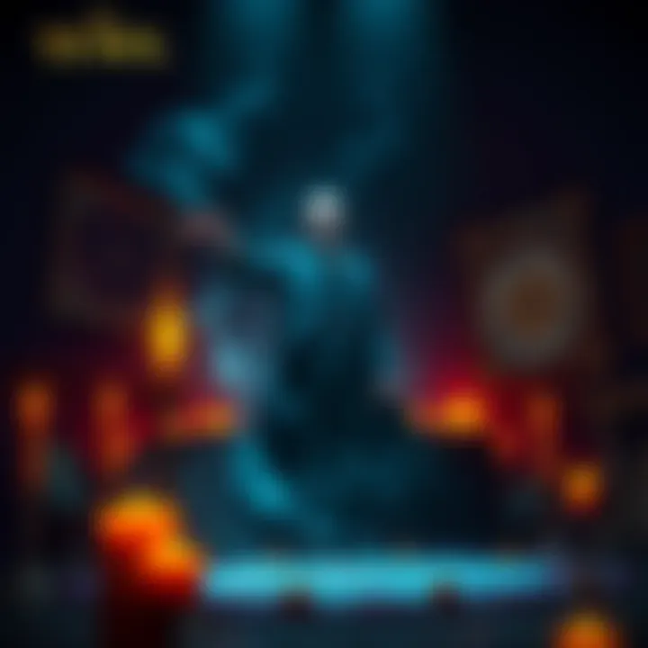 A magician standing in a dimly lit room, surrounded by candles and mystical symbols, casting a spell to explore time travel through magick.