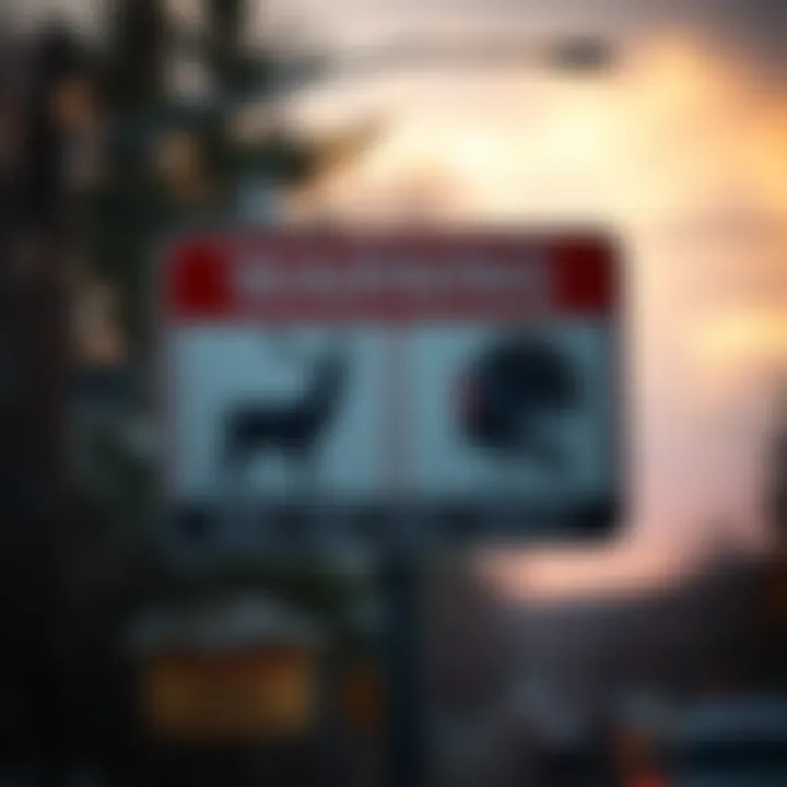 A warning sign in Maine advising against eating deer and wild turkey due to PFAS contamination, with images of the animals and health symbols