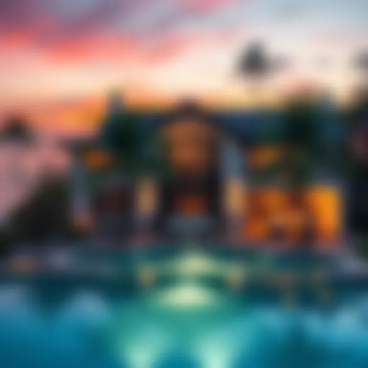 A charming second home in Malibu with ocean views and palm trees, perfect for retirement.