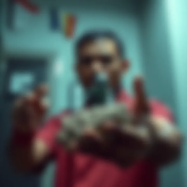 A man from Panama shows what he claims is an alien growing out of a rock during a TikTok live stream from his safe.