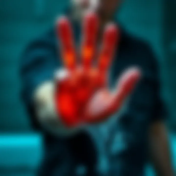 A man holds his hand under cold water after accidentally spilling boiling water on it, showing no visible burns or signs of pain.