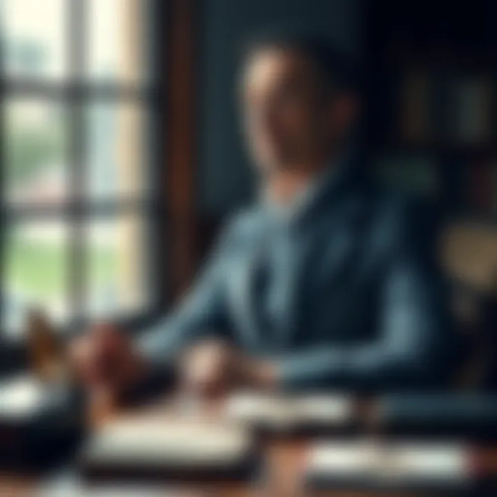 A thoughtful man reflects on his family's connection to Freemasonry while sitting at a table with Freemason symbols and literature around him.