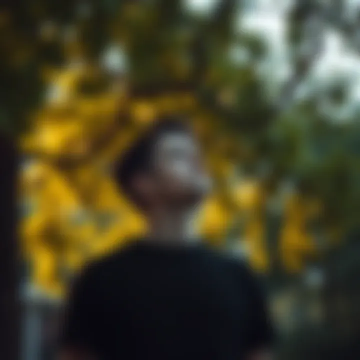 A man stands under a leafy tree, looking thoughtful and contemplative, reflecting on his life journey and spirituality.
