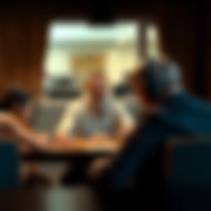 A man looks worried while sitting at a table, expressing concern for his family's safety amid online criticism.