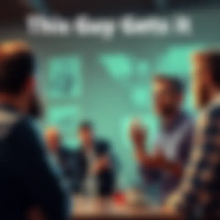 A man discussing complex ideas with a group, prompting thoughtful reactions