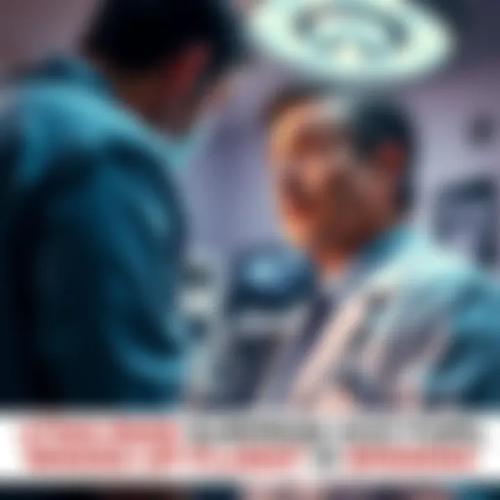A surprised doctor listens as a man speaks fluent Spanish in a hospital room post-surgery