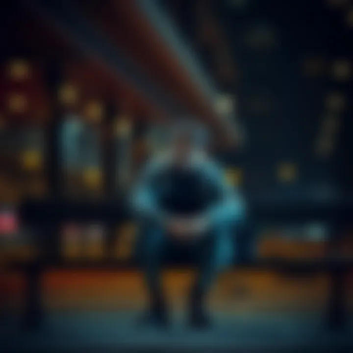 A man sits on a bench looking pensive, with his hands on his knees, reflecting on his emotions about a relationship.