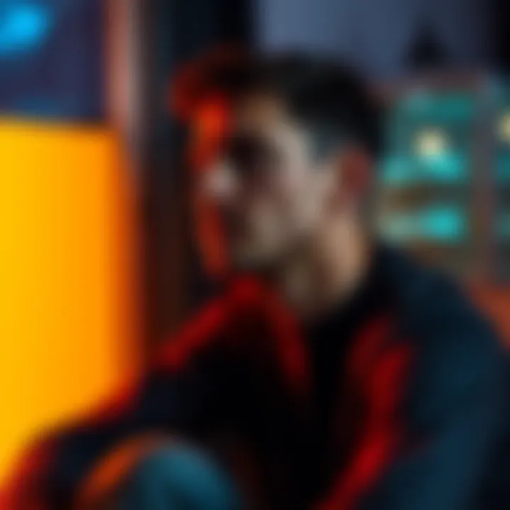 A man sitting alone, deep in thought, with a distant gaze, suggesting he is reflecting on past relationships, including his ex.