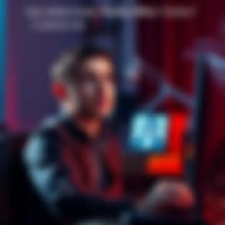 A man with a concerned expression sits in front of a computer, reflecting on his encounter with a self-proclaimed magician online