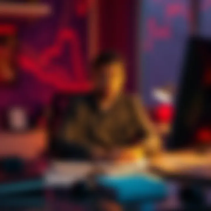 A man sitting at a desk, staring blankly at a computer screen with a shocked expression, papers scattered around him