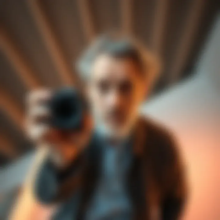 A man appears older in a photo taken from a low angle, raising questions about camera effects on age perception