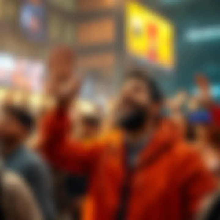 A man surprises a group of people with unexpected actions, leaving them in shock and amazement.