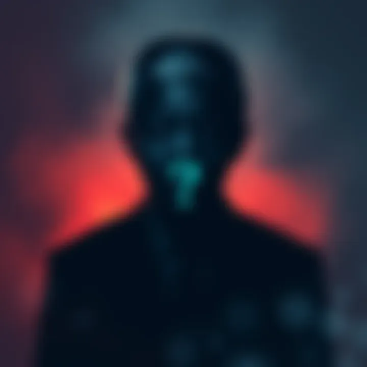 Illustration showing a shadowy figure resembling Nelson Mandela with a question mark, symbolizing the conspiracy theory of his alleged death in prison.