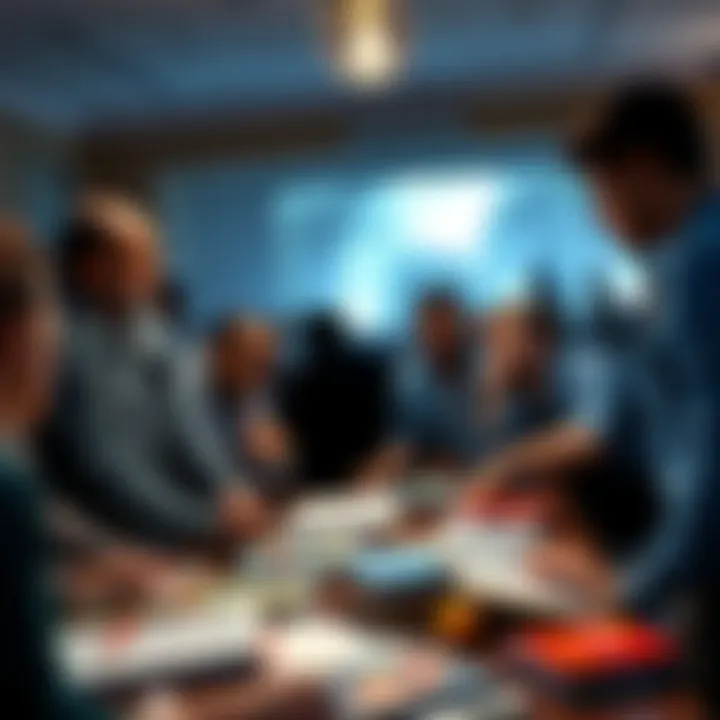 Exploring the Mandela Effect A group of diverse people discussing various theories about the Mandela Effect in a casual setting, with books and notes spread out on a table.