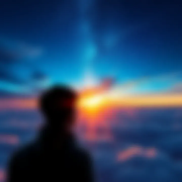 Reflections of Unmet Dreams A person gazing at a distant horizon, symbolizing hope and struggle in manifesting dreams.