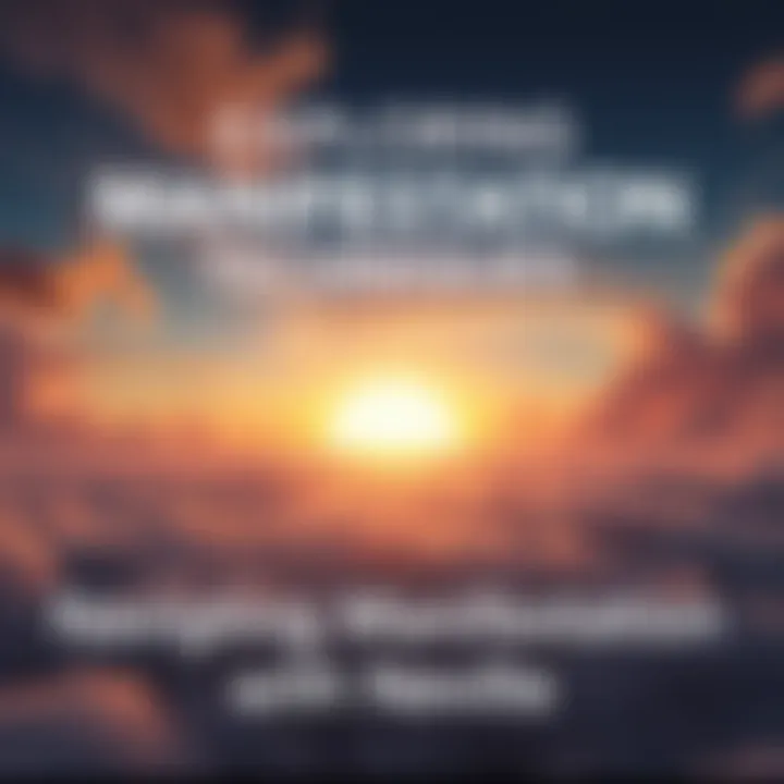 A serene scene representing manifestation with open skies and a glowing horizon