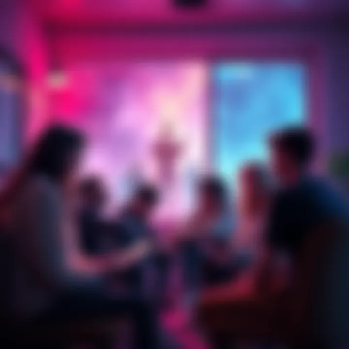 Manifesting Desires A group of people discussing their dreams and desires in a cozy setting, sharing personal stories and experiences.