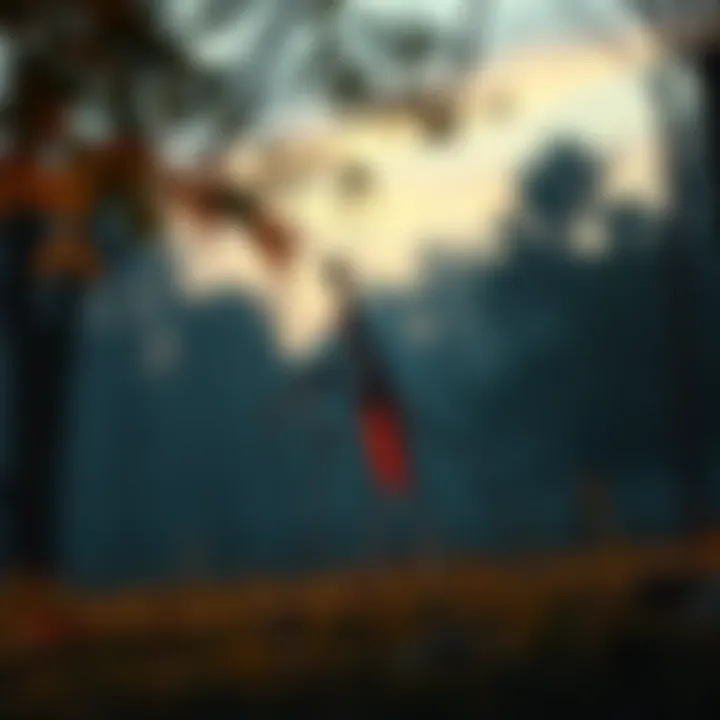 Tall, thin humanoid resembling a mantis seen in Schiller Woods Park, surrounded by trees at dusk