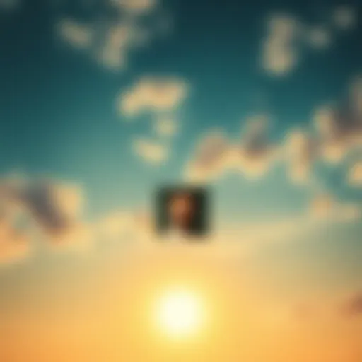 A sky resembling a map with business locations marked, including Dollar Tree, and a meme image of a man over the sun.