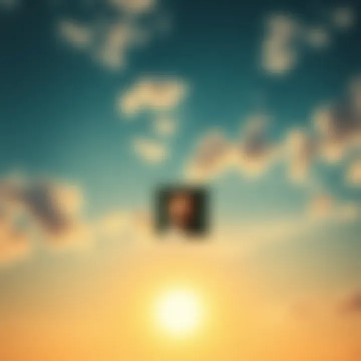 A sky resembling a map with business locations marked, including Dollar Tree, and a meme image of a man over the sun.
