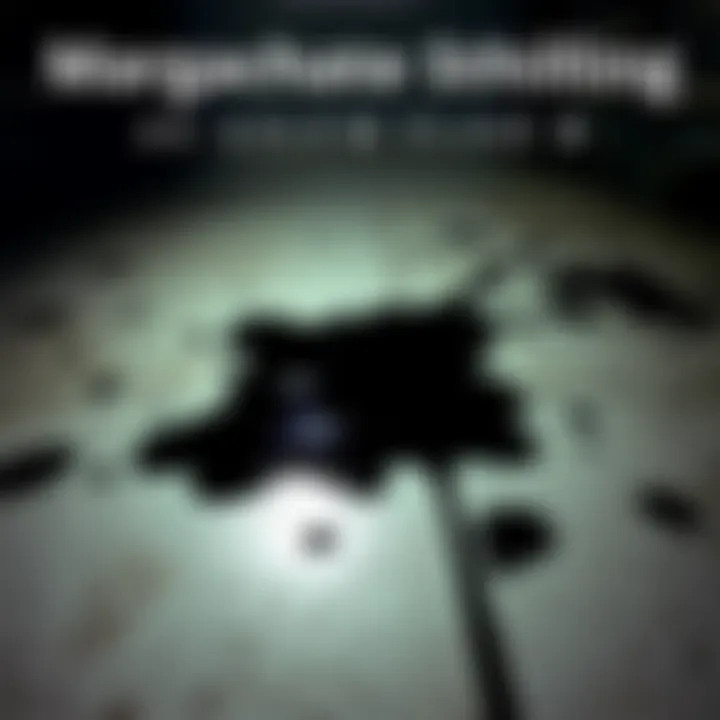 A close-up of a dark, persistent stain on a faded asylum floor, symbolizing Margaret Schilling's lasting impact since 1978.