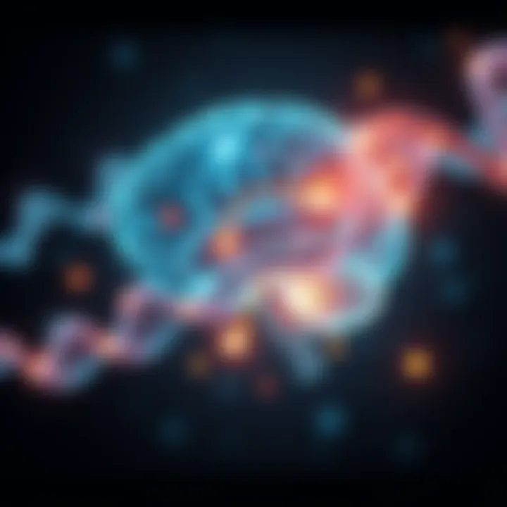 Maria Stromme's Theory Concept Illustration of a glowing brain representing consciousness with DNA strands, symbolizing the link between mind and evolution.