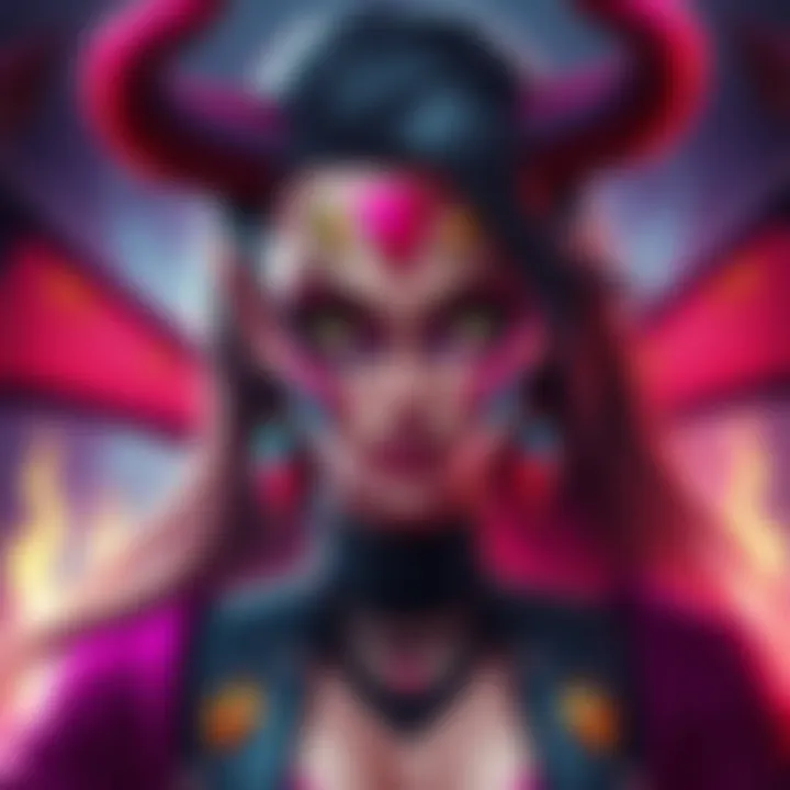 Mariala Martinez, a half demon witch, featuring unique designs with colorful elements representing her supernatural background.