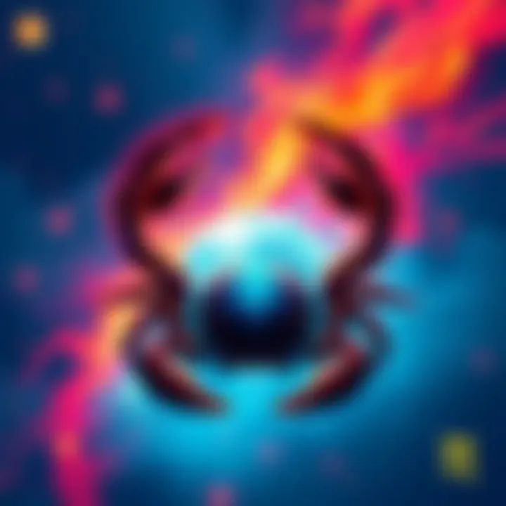 A vibrant illustration showing Mars entering the sign of Scorpio, with energetic colors symbolizing transformation and ambition.