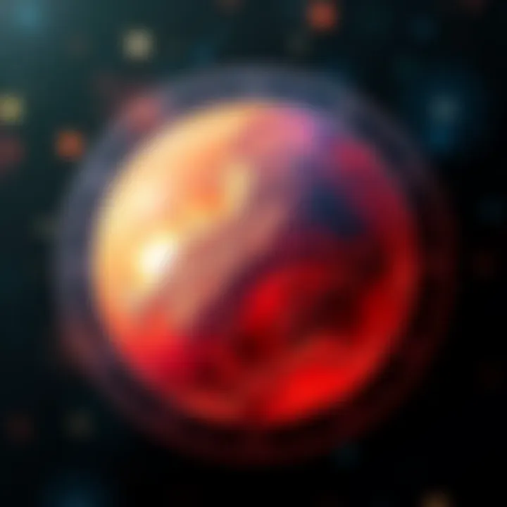 Mars in Astrology An astrological chart showing Mars with various signs and houses, representing its influence on personality.