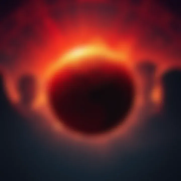 An illustration of Mars symbolizing relationships, with hidden aspects represented by shadows in the background, showing personal dynamics.
