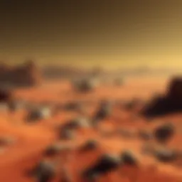 An image showing a potential ship-like structure on the Martian surface, with rocky terrain surrounding it