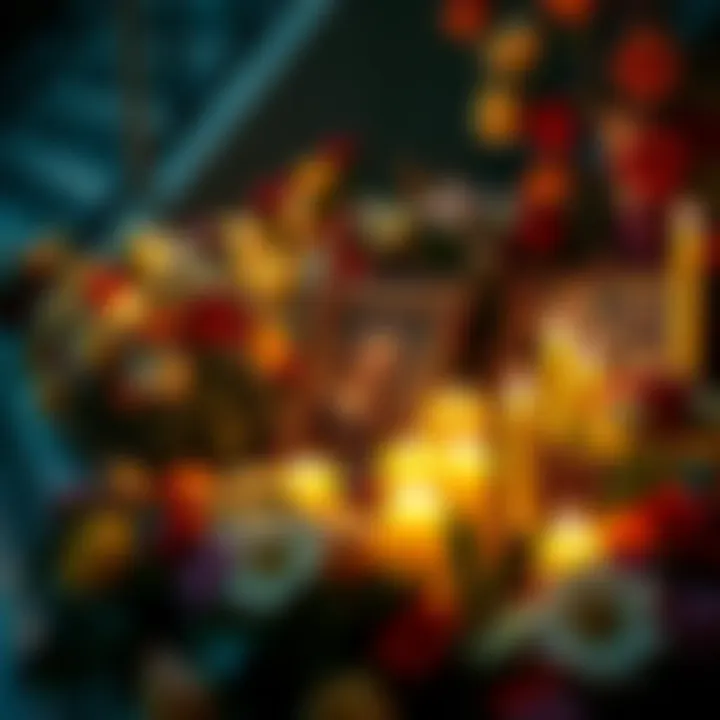 Martha Moxley case memorial A candlelight vigil in memory of Martha Moxley, surrounded by flowers and photographs honoring her life.