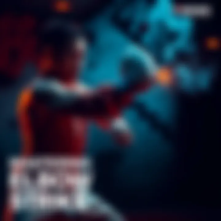 A martial artist in a combat stance delivering a powerful elbow strike with perfect body mechanics