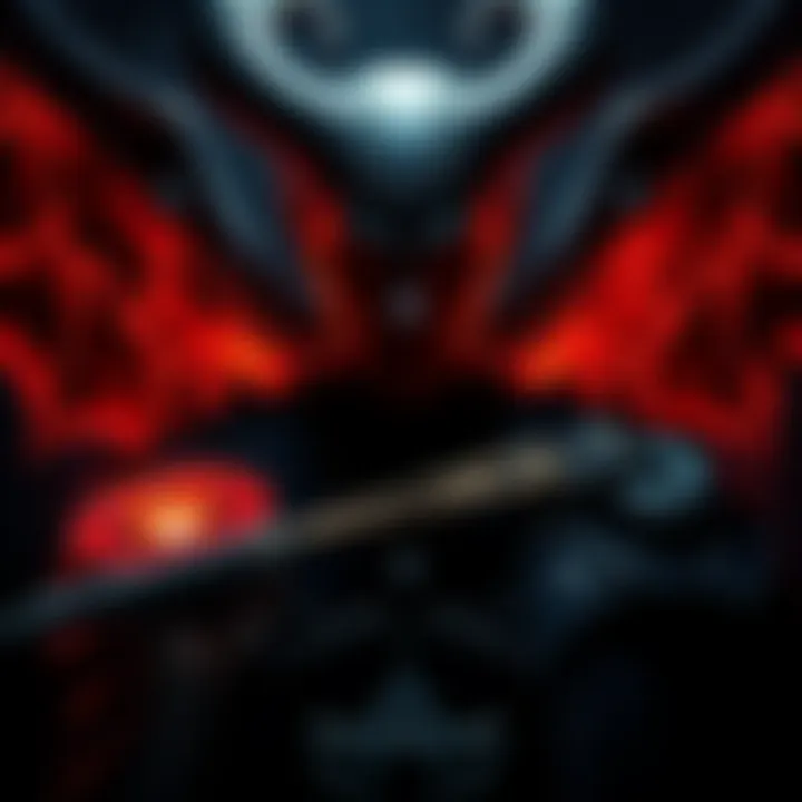 Masculine Representation of Belial A symbolic depiction of Belial representing masculine traits, set against a dark background with elements reflecting the Qlippoth.