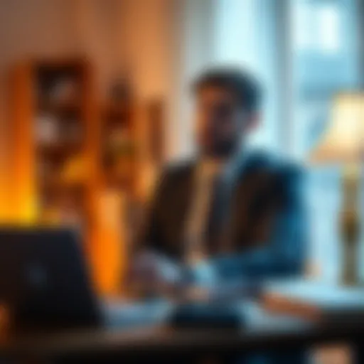 Individual sitting at a desk, looking concerned about living with parents while preparing for a Masonic interview.