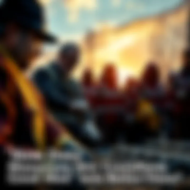 A Freemason engaged in a community service project, showcasing teamwork and moral development among members.