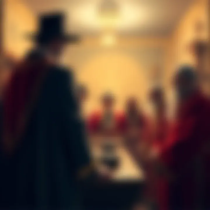 Masons discussing their choices A group of Masons in a lodge discussing membership options, surrounded by Masonic symbols and regalia