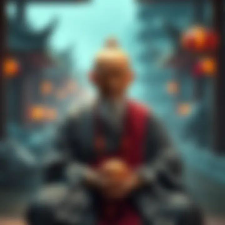 Master Yao speaks in a serene setting, sharing insights on Buddhism and Chinese polytheism.