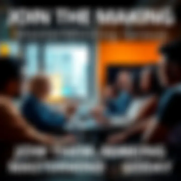 Mastermind Group Meeting A group of diverse individuals in a meeting, sharing ideas and goals for personal and professional growth.