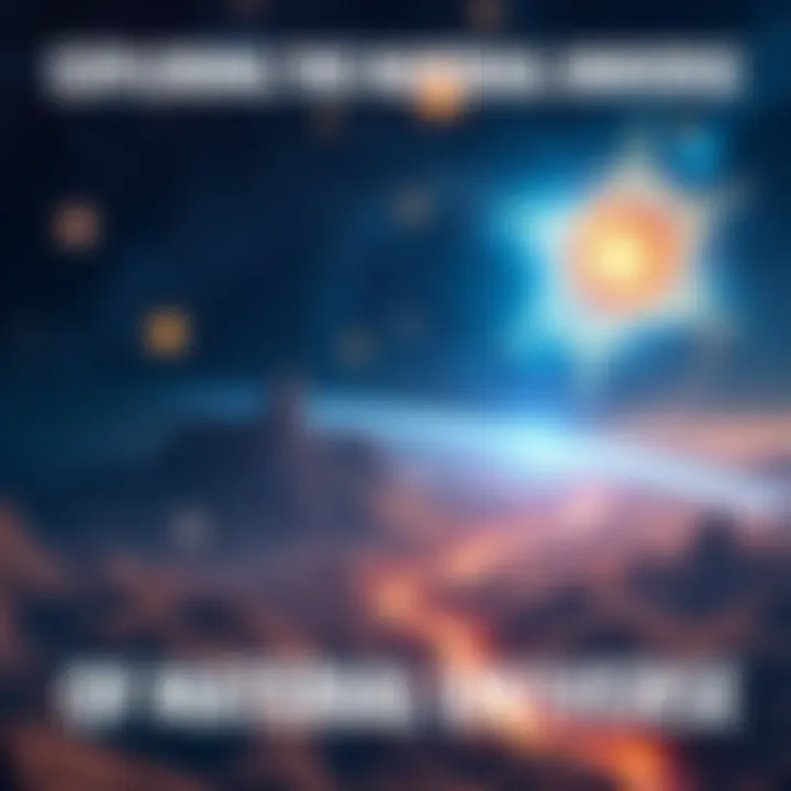 A cosmic landscape representing the intersection of the material world and the afterlife, highlighting the significance of existence