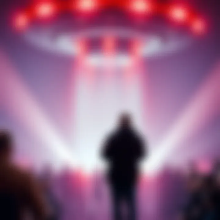Matthew Brown stands in front of a crowd, passionately discussing government UFO cover-ups and revealing secrets about unidentified aerial phenomena.