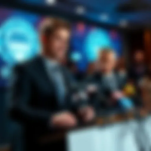 Matthew Brown and Dylan Borland announcing their non-profit organization for UAP disclosure at a press event