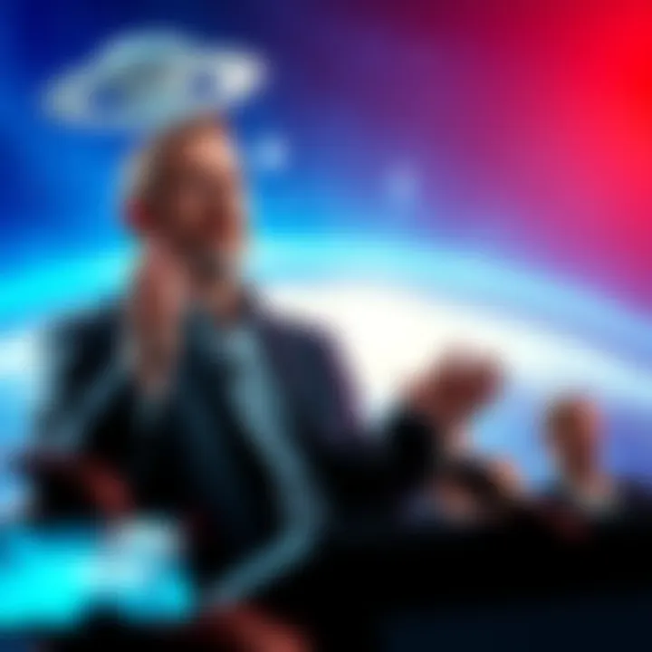 Matthew Brown discussing the Immaculate Constellation UAP program at a press conference