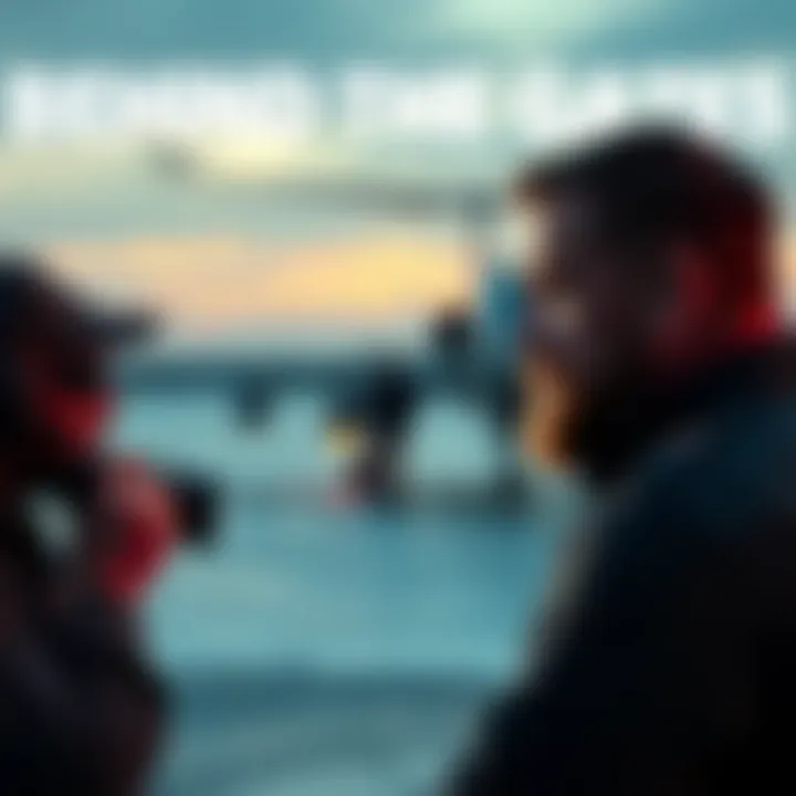 Matty Blake on set talking about TPTB surveillance and military aircraft